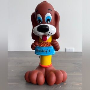 Vintage rubber Bosley’s Pet Food Mart squeak toy.